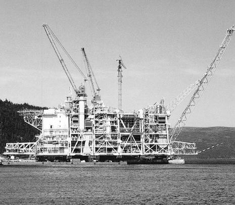 1997 Plateforme pétrolière offshore Hibernia, Terre-Neuve, Canada